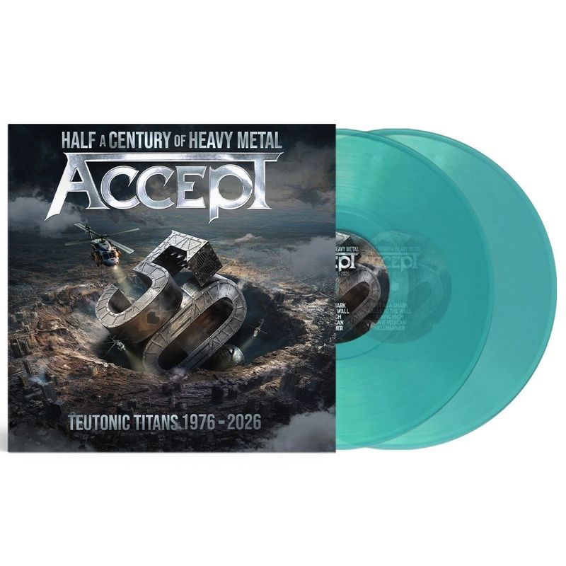 Вінілова платівка Accept &ndash; Teutonic Titans 1976-2026 (2LP, Limited Edition, Gatefold, Turquoise Vinyl) 810221172871 фото