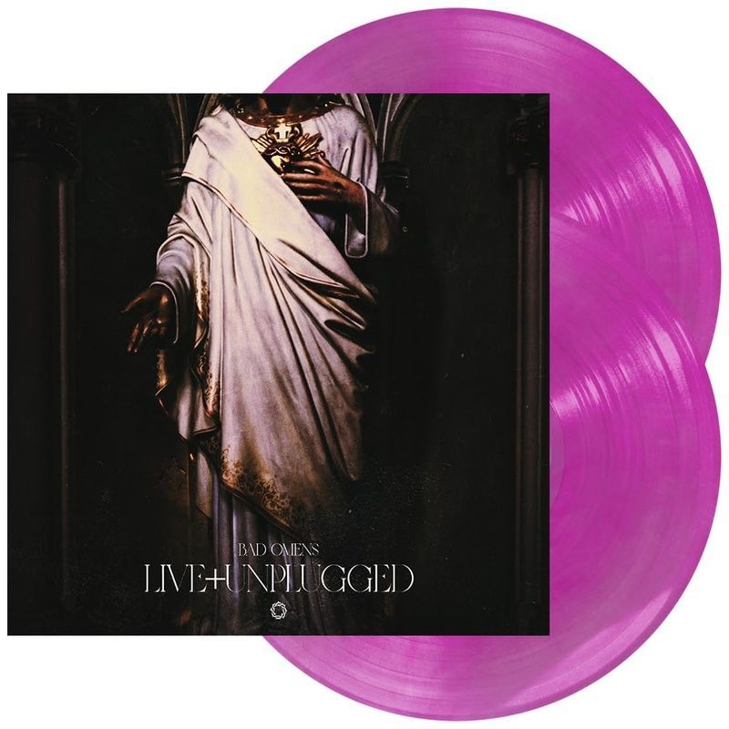 Виниловая пластинка Bad Omens &ndash; Live + Unplugged (2LP, Album, Neon Violet & Mint Galaxy Vinyl) 810121772645 фото