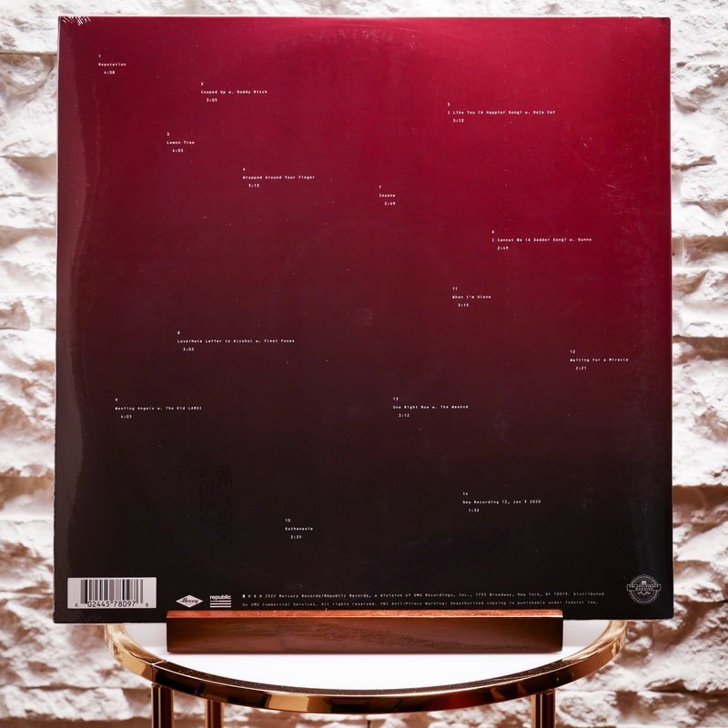 Вінілова платівка Post Malone &ndash; Twelve Carat Toothache (2LP, Limited Edition, Gatefold, Red & Black Marbled Vinyl) 602445780976 фото